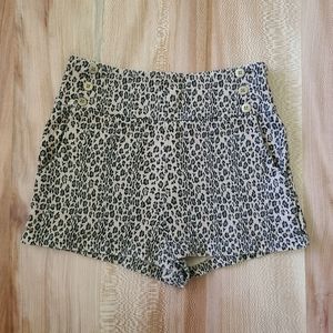 Cheetah Print Pin Up High-waisted Shorts